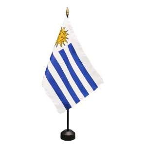  Uruguay Flag 8X12 Inch Mounted E Gloss Patio, Lawn 