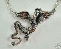 ANCIENT GWENDOLYN DRAGON NECKLACE Sterling Silver  