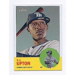   2012 Topps Heritage #215 B.J. Upton Tampa Bay Rays: Sports & Outdoors