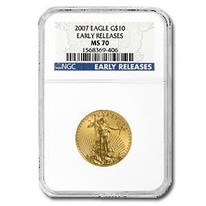  2007 (1/4 oz) Gold Eagles   MS 70 NGC (Early Release 