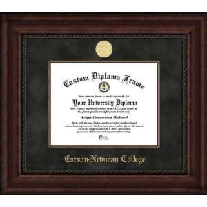Carson Newman College Eagles   Gold Medallion   Suede Mat   Mahogany 