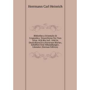   . Literatur (German Edition) Herrmann Carl Heinrich Books