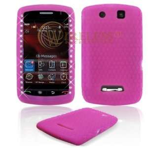  BlackBerry 9530/9500 Diamond Trans. Hot Pink Silicon Skin 