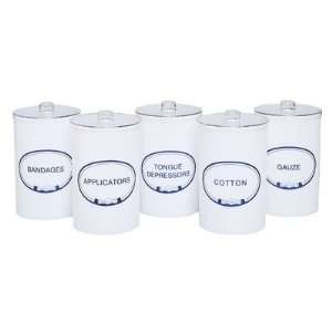  Unlabeled Sundry Jars Set of Six (6) 7H X 4.25D Flint 
