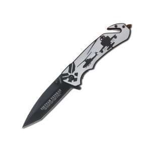   Silver 3 1/2inch Anodized Stainless Steel Tanto Point Blade Sports