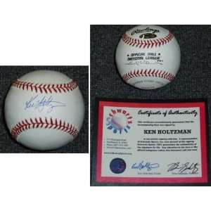  Ken Holtzman Autographed Rawlings Official NL Baseball 