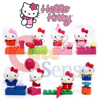 Mega Bloks Sanrio Hello Kitty Series Mini Figure 8pc Collect Set 