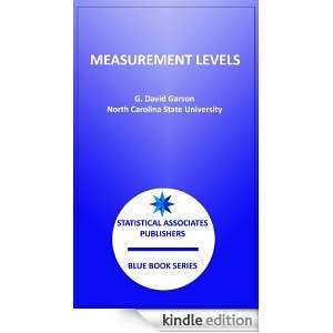 Measurement Levels (Statistical Associates Blue Book Series) G 