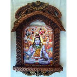  Hindu God Lord Shiva giving blessing poster painting in 
