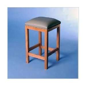  Unfinished Cherry Square Vinyl Cushion Counter Stool: Furniture