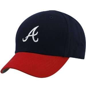   Atlanta Braves Infant Navy Blue Red Home Team Logo Adjustable Hat