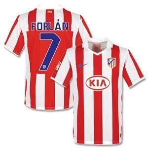  10 11 Atletico Madrid Home Jersey + Forlan 7 Sports 