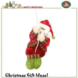  HOTER® 7 inch Climbing Santa Hanging Figure, Christmas 