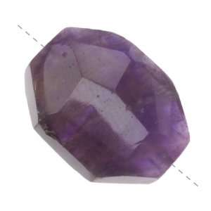  Amethyst Faceted Flat Nugget Gemstone Beads 14 16mm (6 