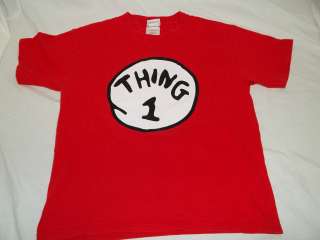 Universal Studios Dr. Seuss Cat in the Hat Thing 1 & Thing 2 T Shirt 