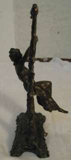 ANTIQUE 1880s SGN AUGUSTE MOREAU BRONZE LADY ON SWING  