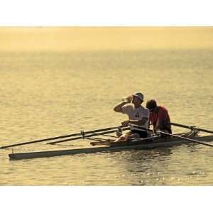  Mens Pairs Rowing Team, Vancouver Lake, Washington, USA 