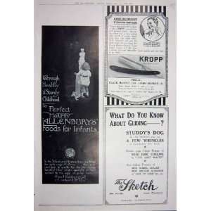  Advertisement 1922 Kropp Razor AllenburyS Food Sketch 