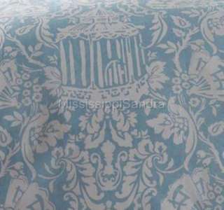 Court of Versailles La Dauphine KING Duvet Cover Blue White Linen Pale 