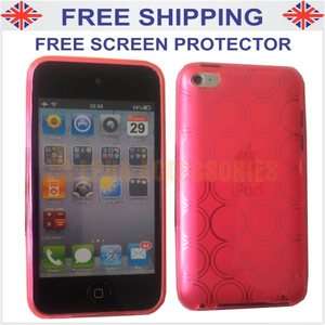 Pink TPU Gel Silicon Skin Case Cover For Apple iPod Touch 4 4G 4th Gen 