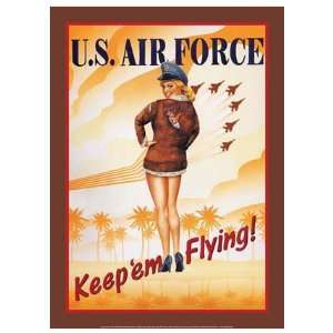  Air Force Keep Em Flying Sexy Girl Retro Vintage Tin Sign 