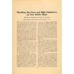  1909 Article Big Guns Explosives Ship Robley Evans Dart 
