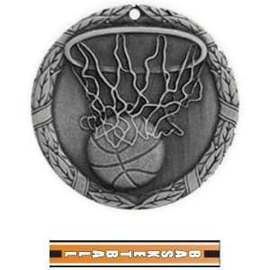  Hasty Awards Custom Basketball Medal M 300B SILVER MEDAL 