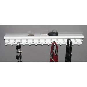  Tie and Necklace Rack with Shelf, White