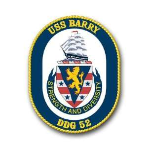  US Navy Ship USS Barry DDG 52 Decal Sticker 3.8 