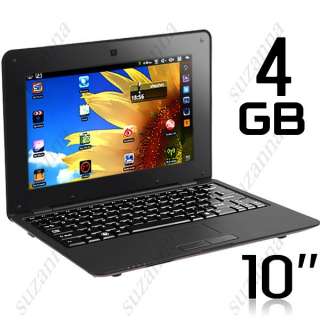 10 Android 2.2 OS WiFi Netbook Laptop Notebook w/ Camera (CPU 800MHz 