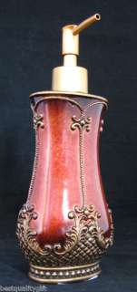 GOLD+COPPER QUILTED EMBOSSED SOAP/LOTION DISPENSER NEW  