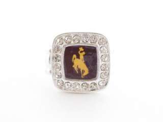 Wyoming Cowboys Crystal Stretch Ring Jewelry UWYO  