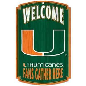  Miami Hurricanes Wood Sign
