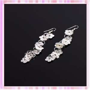  Cute Plum Blossom Shape Flower Tassels Swing Earrings 1 
