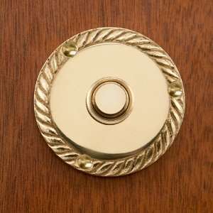  Twisted Rope Doorbell   Polished Brass