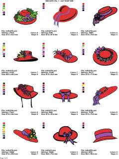 RED HATS (4x4)   LD MACHINE EMBROIDERY DESIGNS  