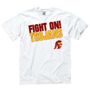  USC Trojans White Slogan T Shirt