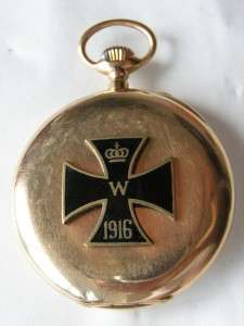 WWI German military IWC Schaffhausen Gold pocket watch.14k Gold ,80g 