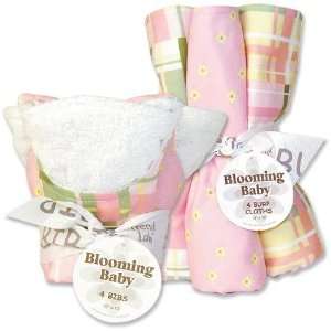    Blooming Bouquet Gift Sets   Nantucket Pink   Bib & Burp Set Baby