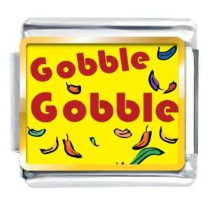  Gobble Thanksgiving Turkey Italian Charms Bracelet Link 