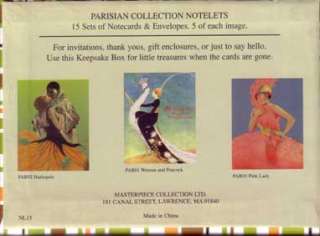 Art Nouveau Parisian Notecards Boxed Greeting Cards Set  