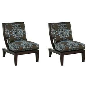  Judith Designer Style Wicker, Wood And Fabric Accent 
