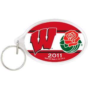  Wisconsin Badgers 2011 Rose Bowl Bound Oval Keychain 