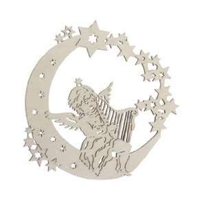 Moon Angel Playing Harp Christmas Ornament:  Home & Kitchen