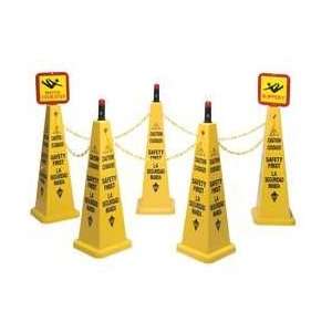 Tough Guy 6VKT0 TRFC Cone Kit, Safety First, Yellow  