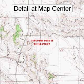  USGS Topographic Quadrangle Map   Coffee Mill Butte SE 