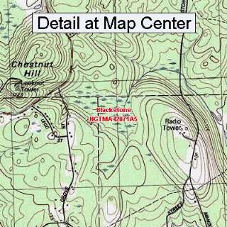 USGS Topographic Quadrangle Map   Blackstone, Massachusetts (Folded 