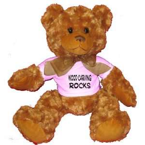  Wood Carving Rocks Plush Teddy Bear with WHITE T Shirt 