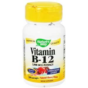 Vitamin B12 lozenge 100 Tabs   Natures Way