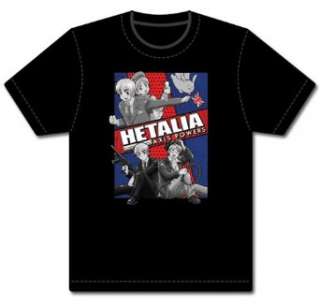  Hetalia England Sealand & American Mens T Shirt Black 